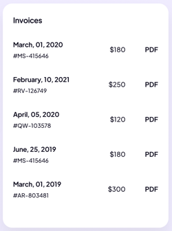 An invoice