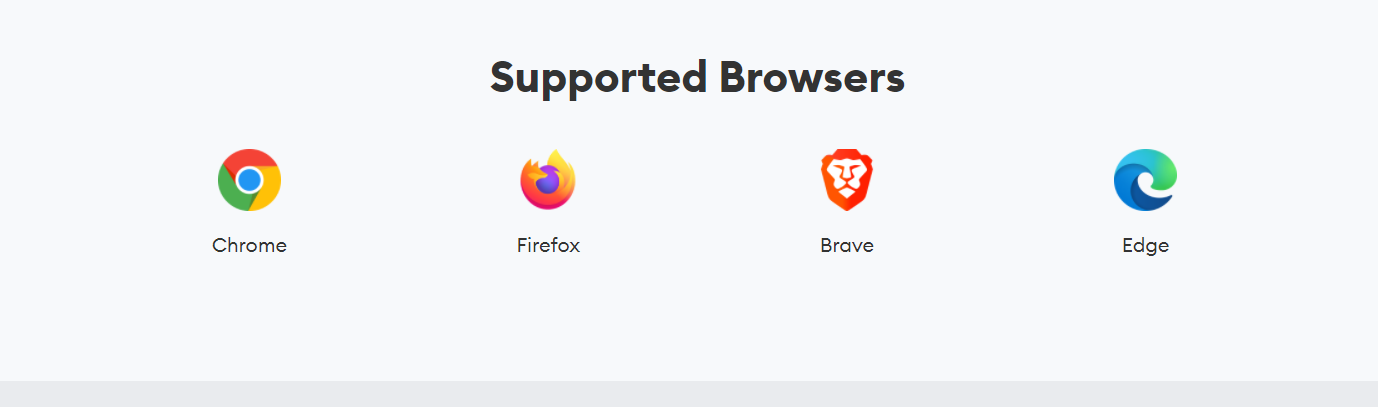 Other supported browsers for MetaMask